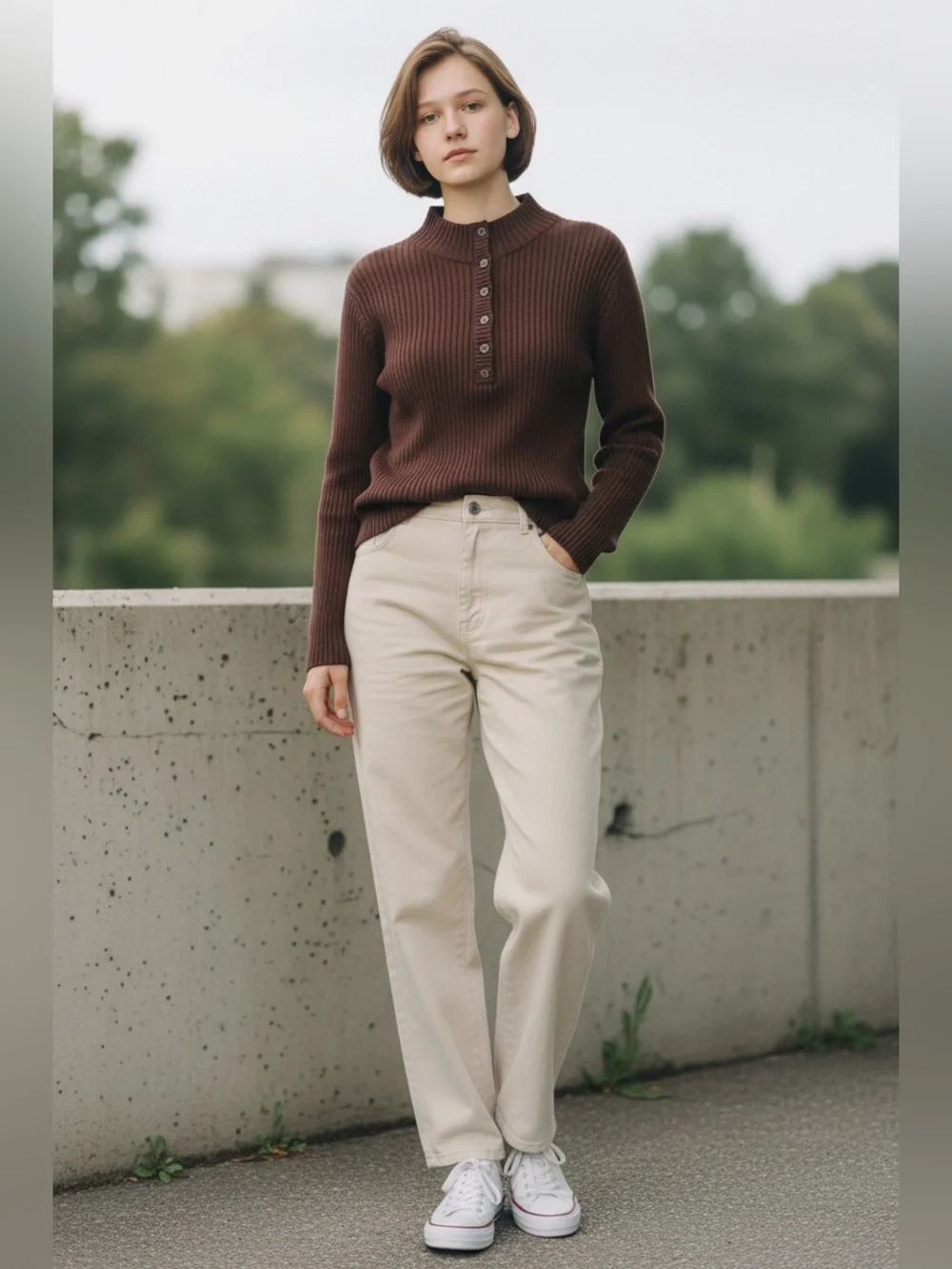 Woolrich Heritage Ribbed Henley Sweater - Button & Zip Mock Neck - Hazelberry - Picture 1 of 7